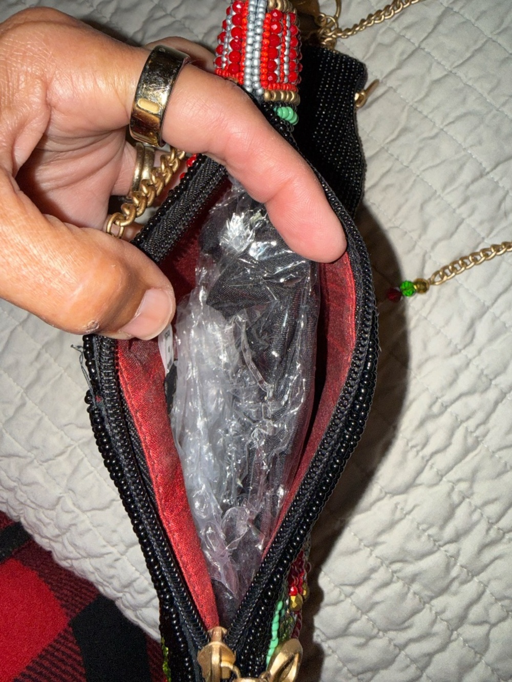 Mary Frances beaded hot sutff bag coin purse - Picture 4 of 4